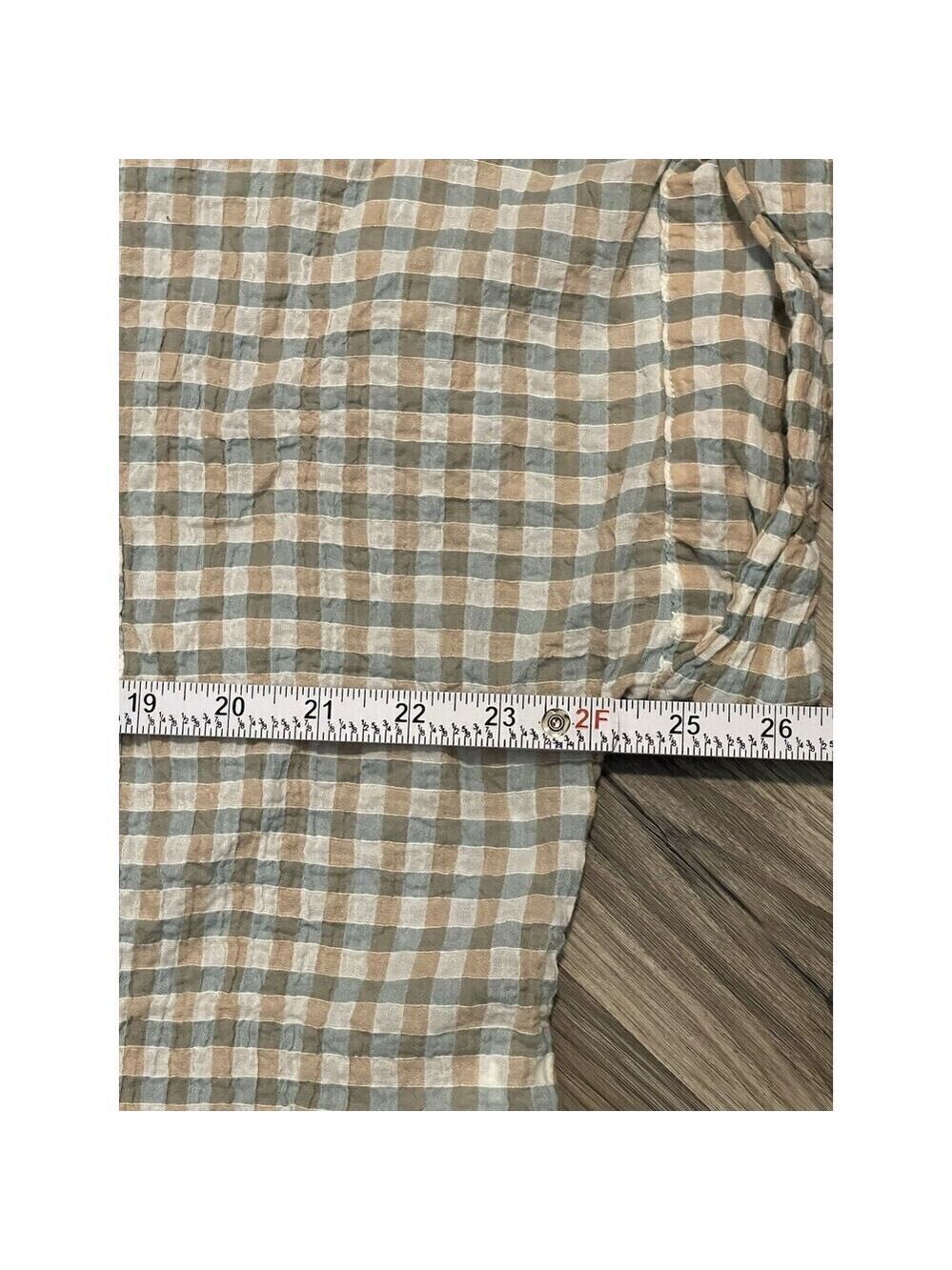 Madewell Crinkle Hayden Top Shirt Striped Size Medium Button Down - Picture 5 of 8